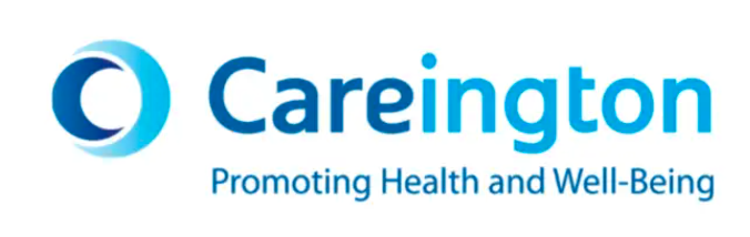 Careington logo featuring a circular blue icon and the text 'Careington — Promoting Health and Well-Being'